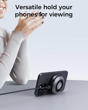 Fast Magnetic Charging: MagSafe-compatible charger with a strong magnetic connection delivers up to 15W for quick and reliable charging.
Active Cooling System: Integrated cooling fan prevents overheating, maintaining consistent charging speeds and extending the life of your device.