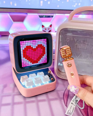 Divoom Ditoo-Mic - Bluetooth Speaker with Karaoke Machine and Pixel Art