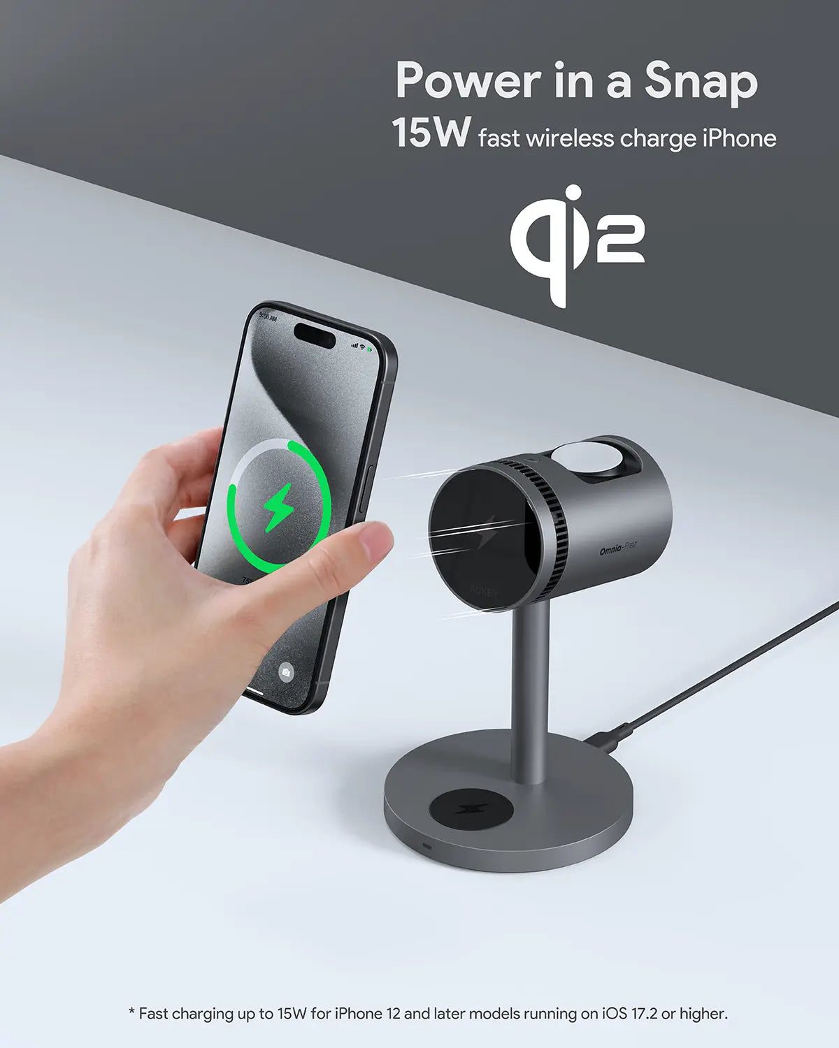 3-in-1 Charging: Simultaneously charge your iPhone, Apple Watch, and AirPods with dedicated magnetic and wireless charging zone. keep your Phone cool while charging to prevent battery damage