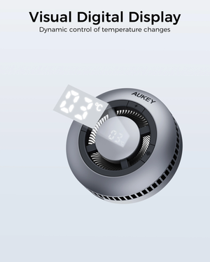 Fast Magnetic Charging: MagSafe-compatible charger with a strong magnetic connection delivers up to 15W for quick and reliable charging.
Active Cooling System: Integrated cooling fan prevents overheating, maintaining consistent charging speeds and extending the life of your device.