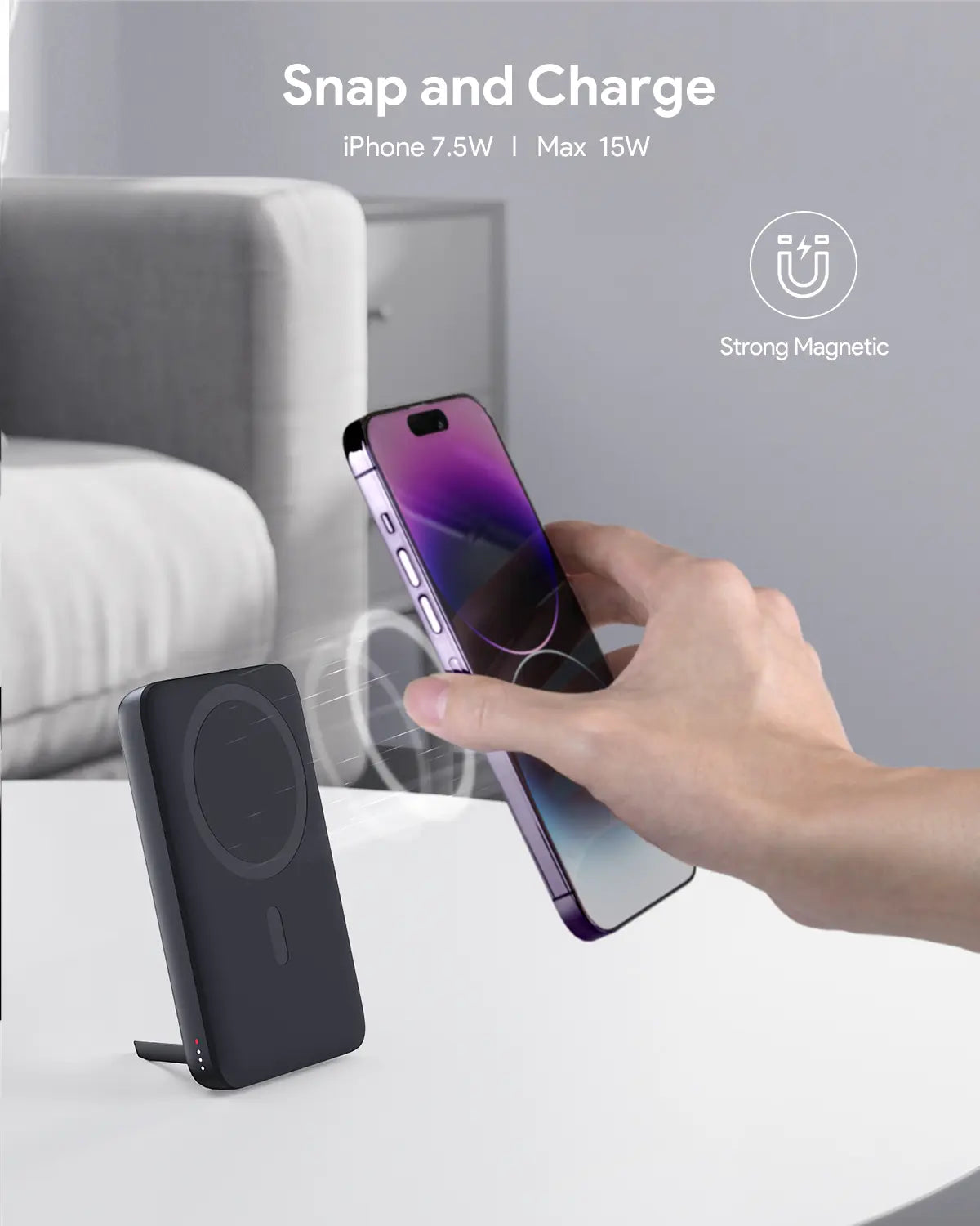 Aukey MagLink 10000mAh Magnetic Wireless Charging Power Bank (PB-MS02)