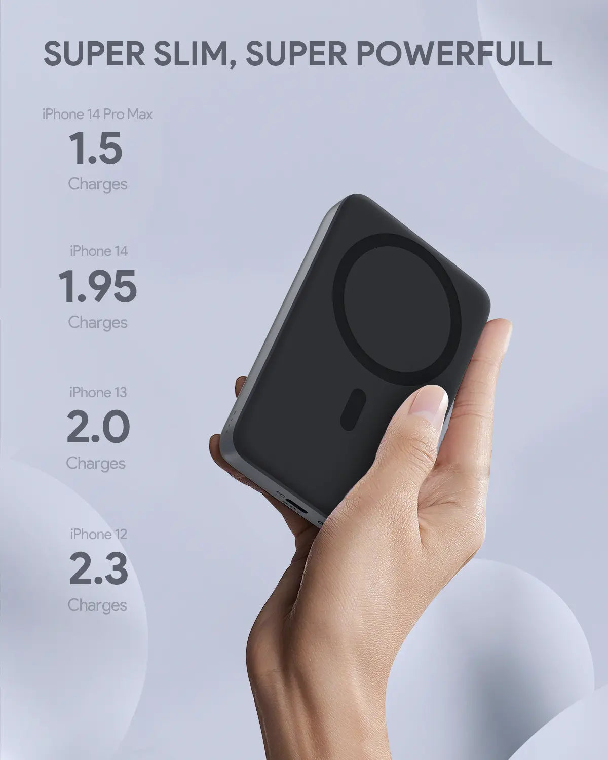 Aukey MagLink 10000mAh Magnetic Wireless Charging Power Bank (PB-MS02)