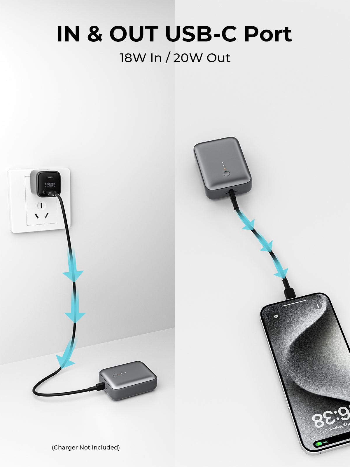 AUKEY PB-Y55 Spark Mini 10000 Compact Fast Charging Power Bank