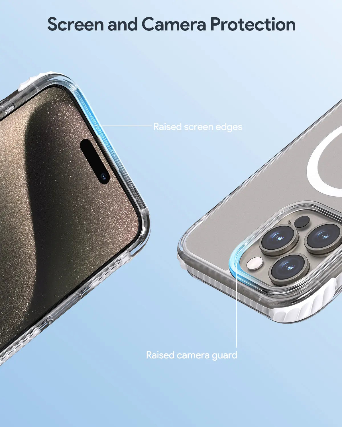 Aukey Urban Guard Magnetic Hard-Shell iPhone 15 Phone case - Transparent (TM11)