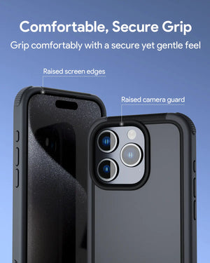 Aukey Urban Guard Elite Magnetic Hard-Shell iPhone 15 Pro Phone Case - Dark Gray (UG10)