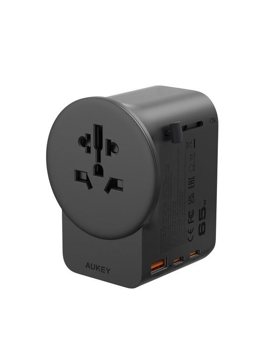 Aukey GlobeMate 65W GaN Universal Adapter with USB ports (PA-TA11A)