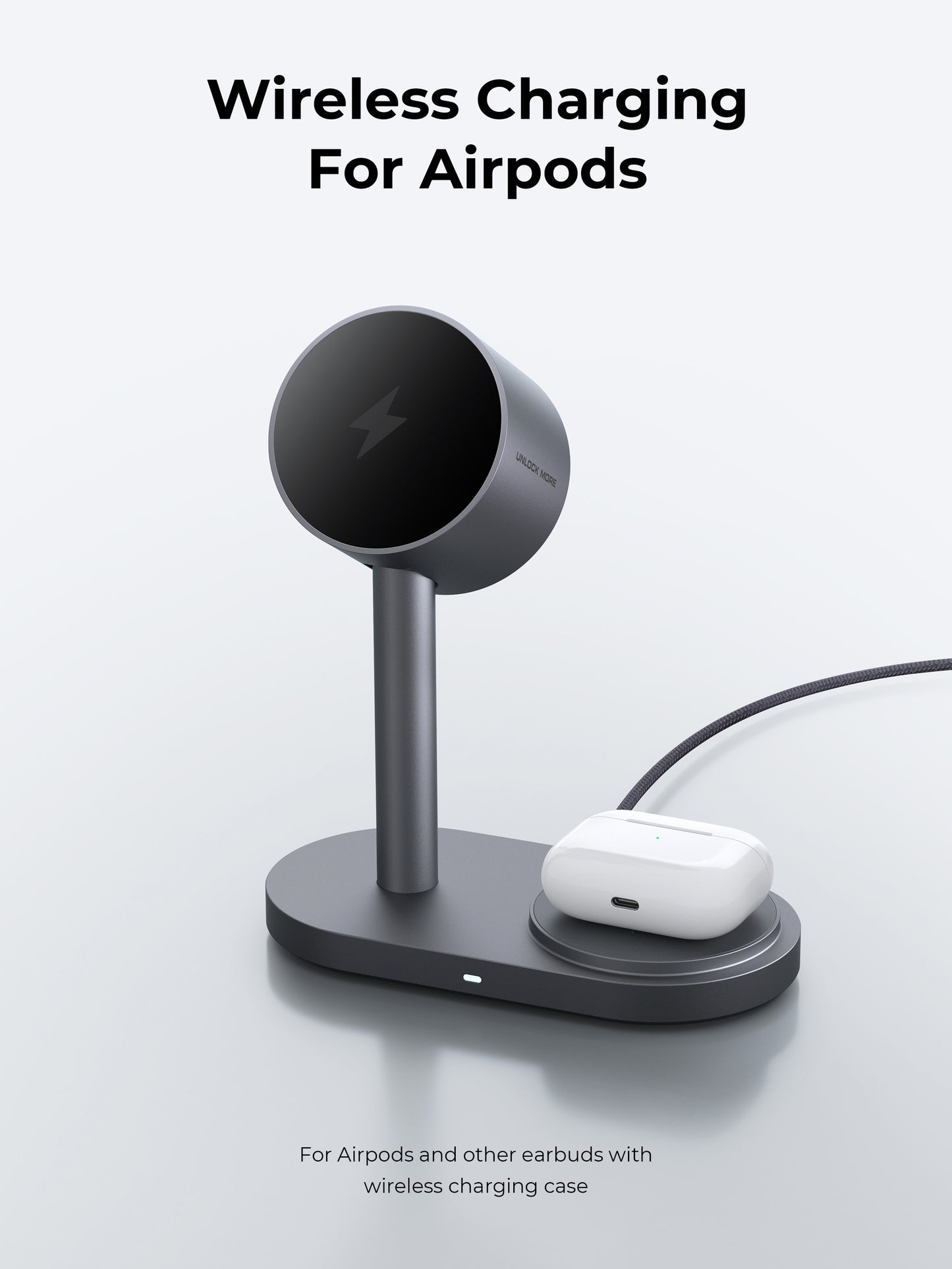 Aukey Qi2.2 MagFusion 2X Wireless Charging Station 2-in-1 Magnetic Wireless Charger (LC-MC213)