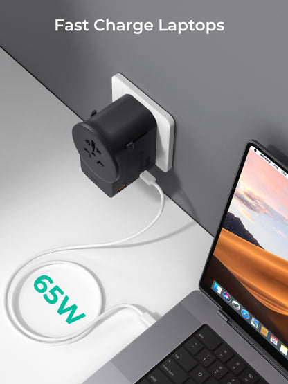 Aukey GlobeMate 65W GaN Universal Adapter with USB ports (PA-TA11A)