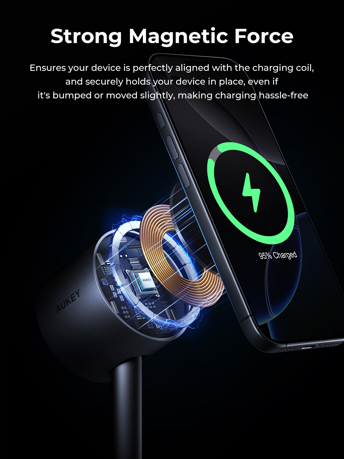 Aukey Qi2.2 MagFusion 2X Wireless Charging Station 2-in-1 Magnetic Wireless Charger (LC-MC213)