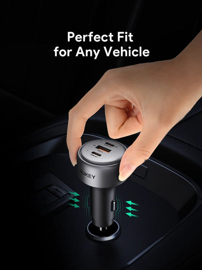 Aukey Pathfinder Mix 3 100W Fast Charging Car Charger 100W (CC-P3)