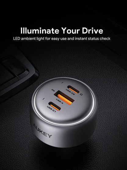 Aukey Pathfinder Mix 3 100W Fast Charging Car Charger 100W (CC-P3)