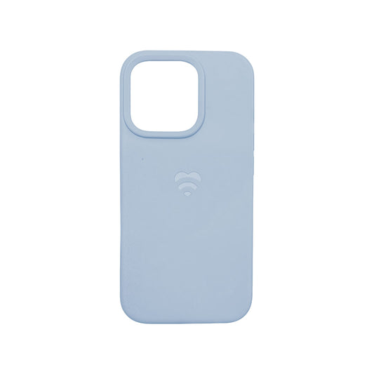 Light Blue silicone phone case for iPhone with a slim design