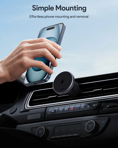Aukey MagLink Dash Magnetic Fast Wireless Charging Phone Mount (HD-MC13)
