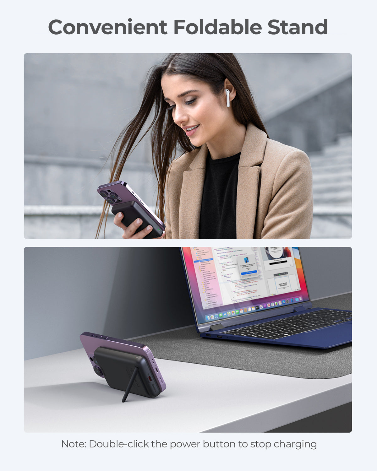 Aukey MagFusion 10000mAh Magnetic Wireless Charging Power Bank (PB-MS06)