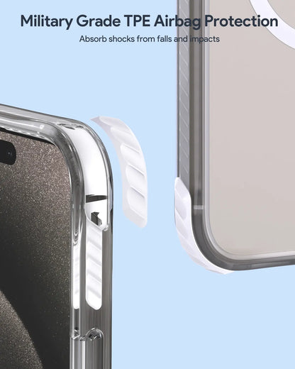 Aukey Urban Guard Magnetic Hard-Shell iPhone 15 Phone case - Transparent (TM11)