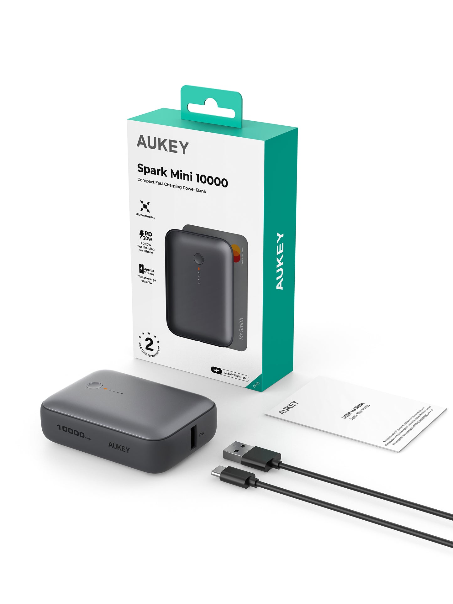 AUKEY Spark Mini 10000 Compact Fast Charging Power Bank (PB-Y55)