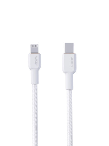 Aukey Circlet CL1m Aramid Fiber  USB-C Core TO Lightning White (CB-KCL1)